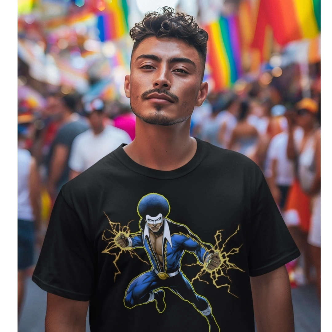 BLACK LIGHTNING READY ALL OVER PRINT SHIRT & TANK