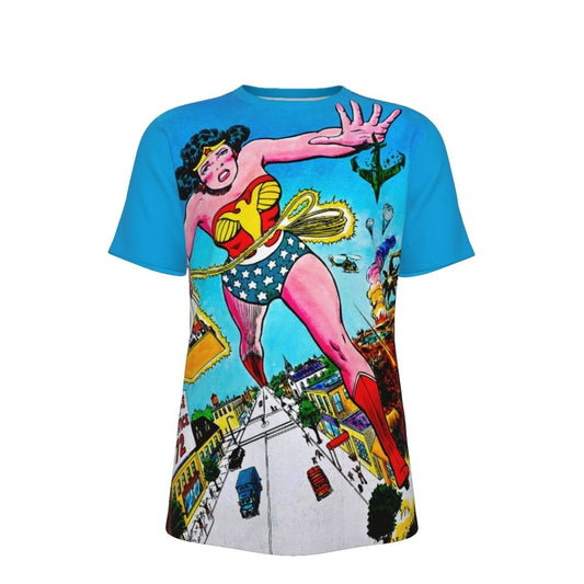 WONDER WOMAN FROM MS MAG OVER PRINT SHIRT AND TANK TOP