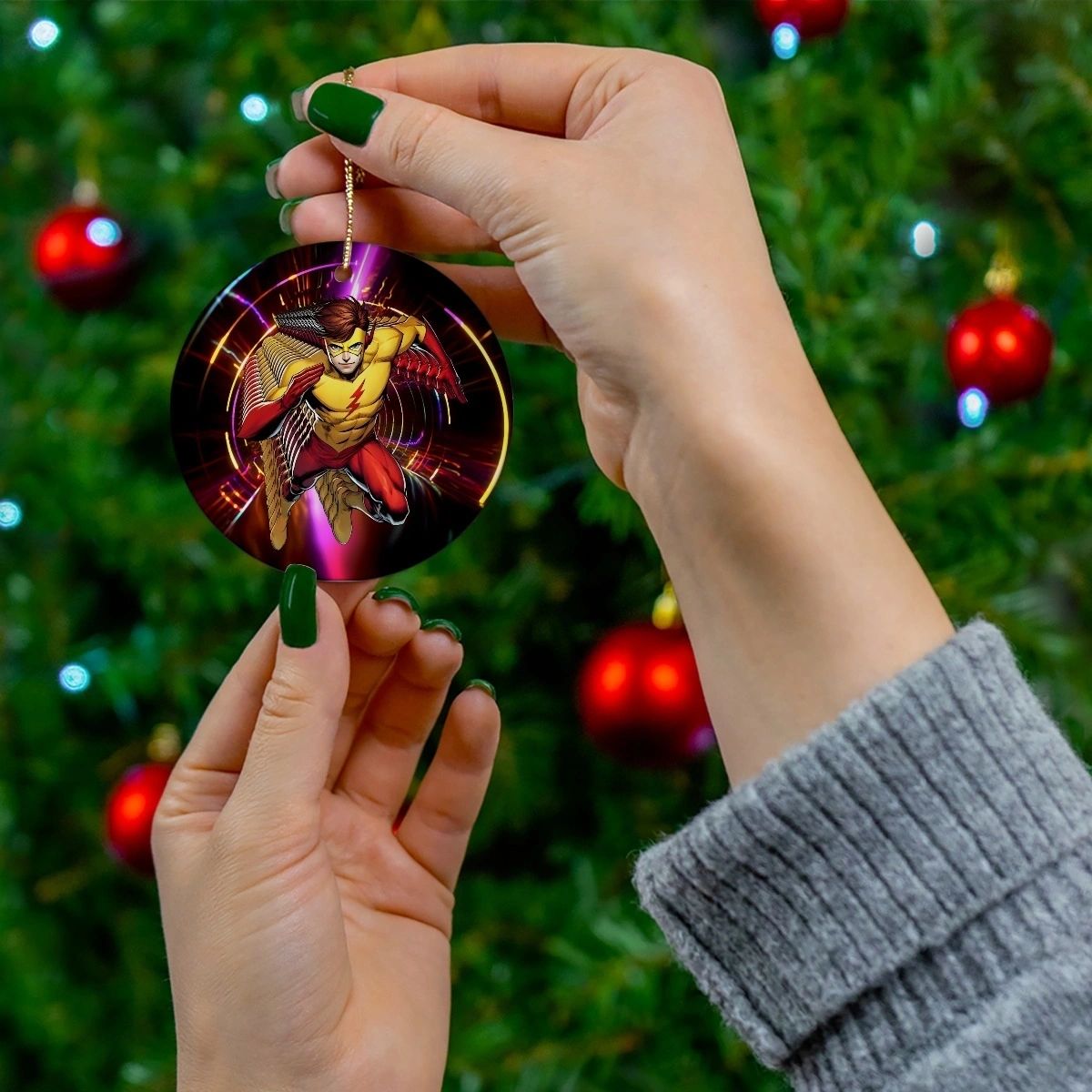 WALLY WEST KID FLASH READY CHRISTMAS TREE ORNAMENT