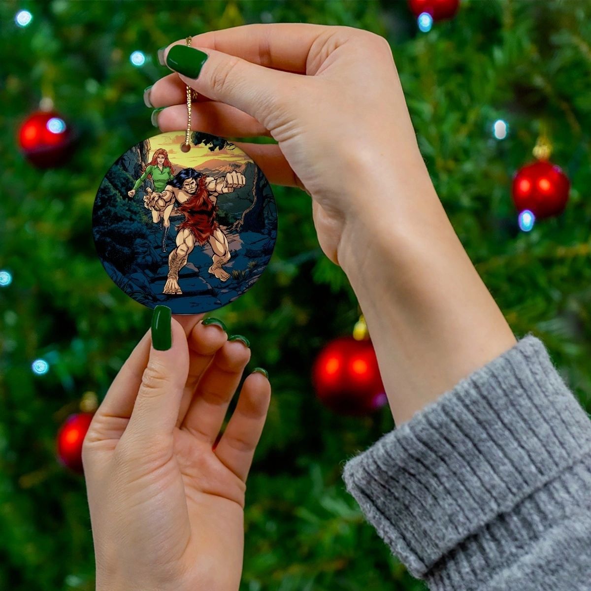 GNARRK READY WITH LILITH CHRISTMAS TREE ORNAMENT