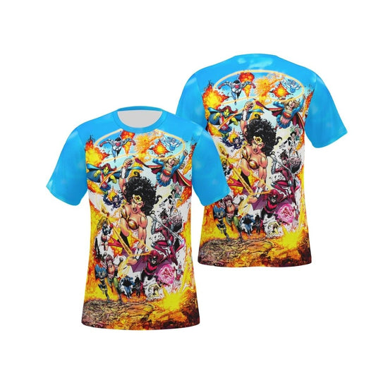 WONDER WOMAN & HER WARRIORS ALL OVER PRINT SHIRT AND TANK TOP
