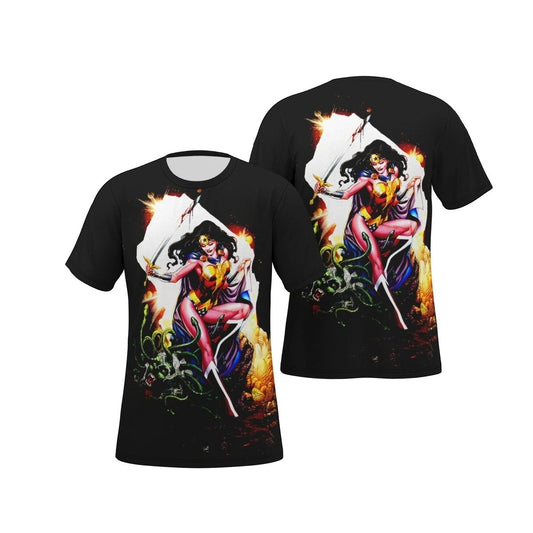 WONDER WOMAN IVAN RIES PINUP ALL OVER PRINT SHIRT AND TANK TOP
