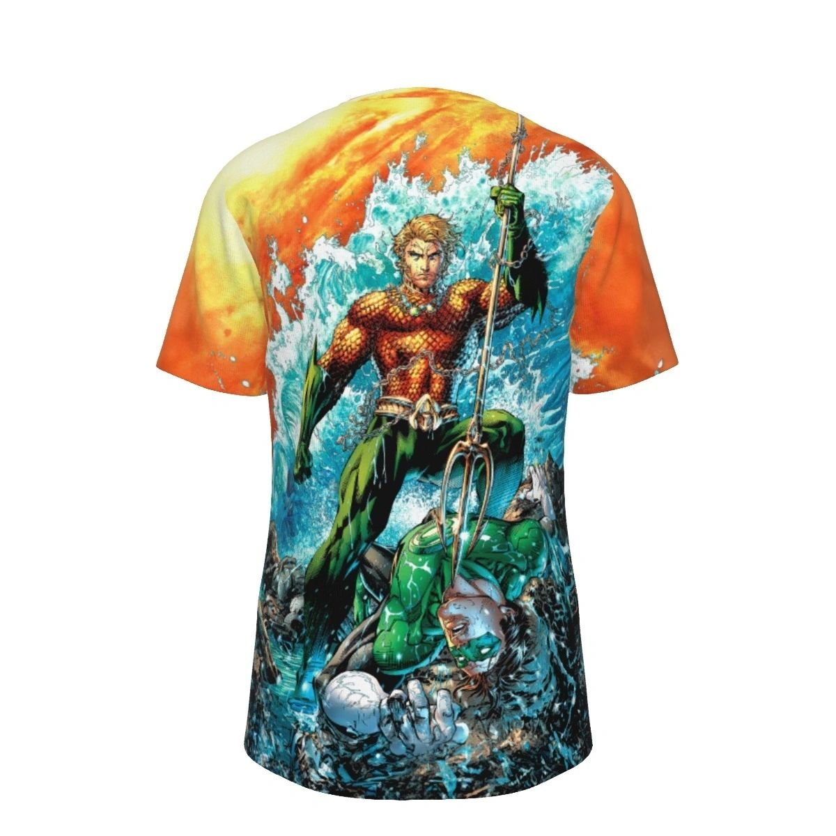 JUSTICE LEAGUE 4 AQUAMAN ALL OVER PRINT SHIRT AND TANK TOP - JIM LEE ART