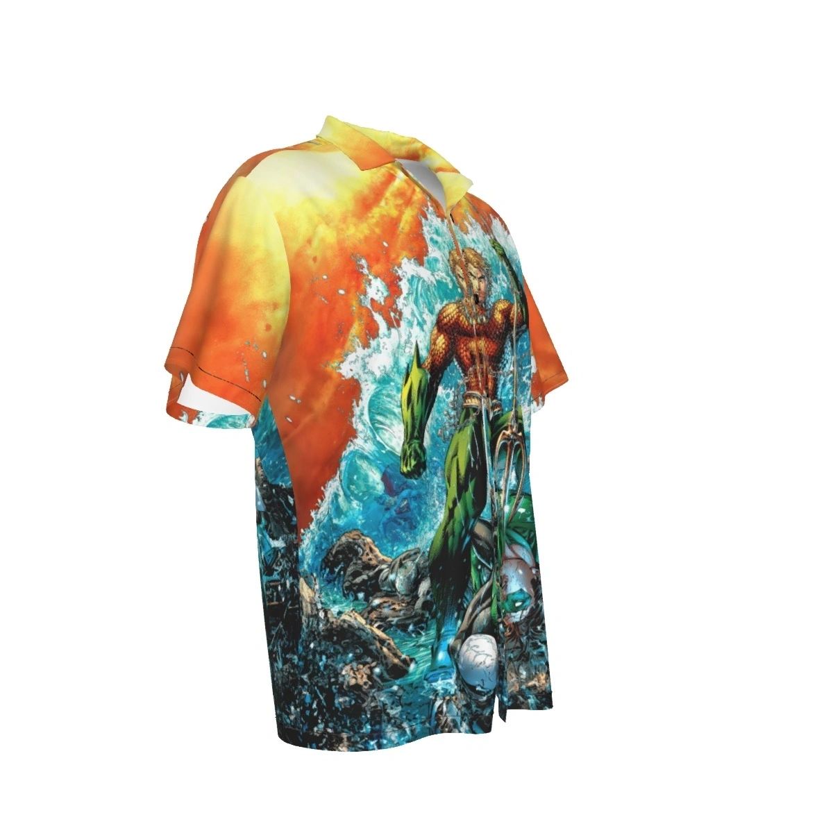 JUSTICE LEAGUE 4 AQUAMAN ALL OVER PRINT SHIRT AND TANK TOP - JIM LEE ART