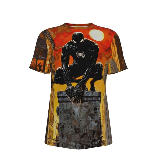 SPIDERMAN PERCH ALL OVER PRINT SHIRT AND TANK TOP-BLACK COSTUME