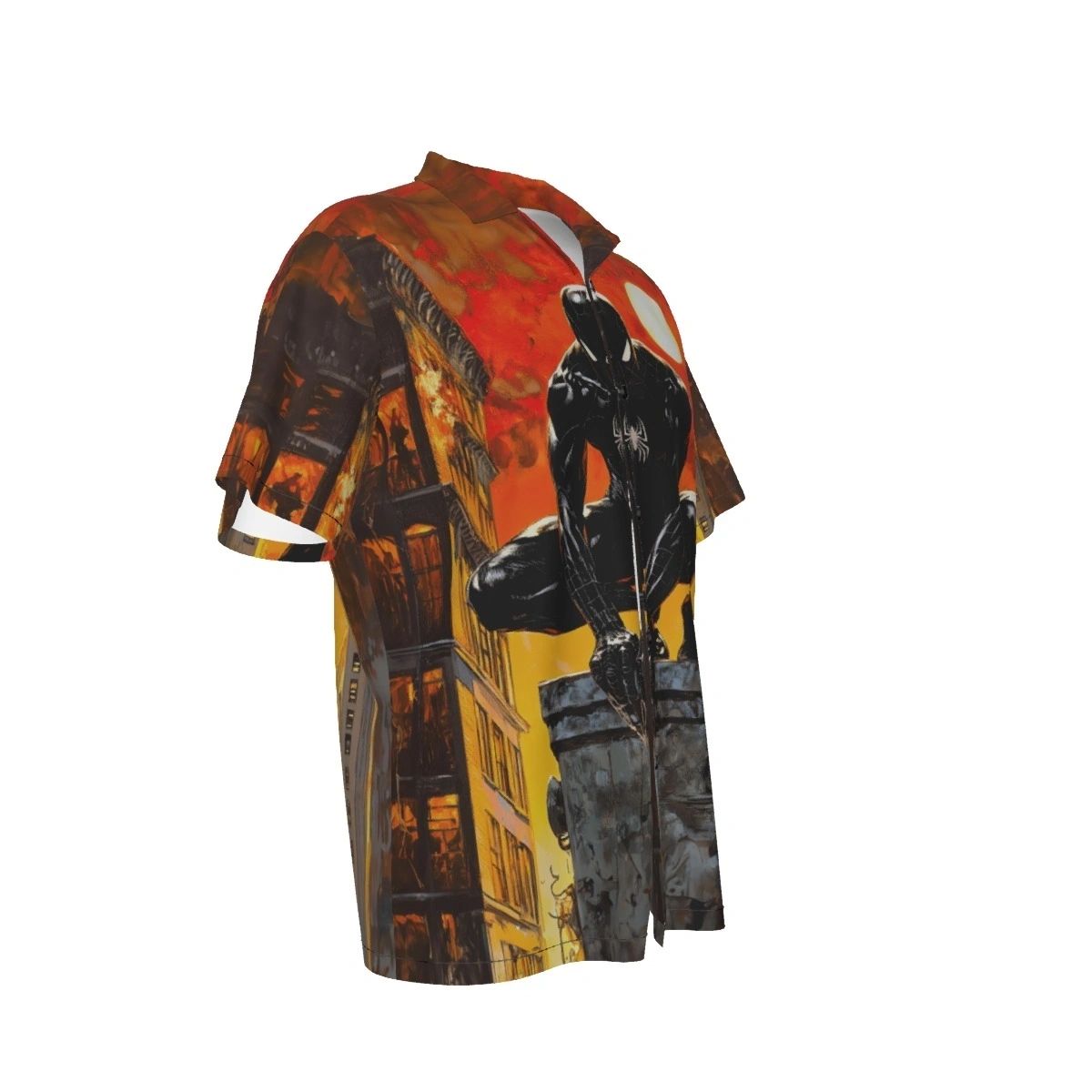 SPIDERMAN PERCH ALL OVER PRINT SHIRT AND TANK TOP-BLACK COSTUME