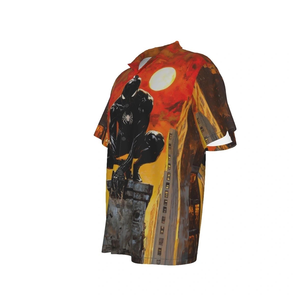 SPIDERMAN PERCH ALL OVER PRINT SHIRT AND TANK TOP-BLACK COSTUME