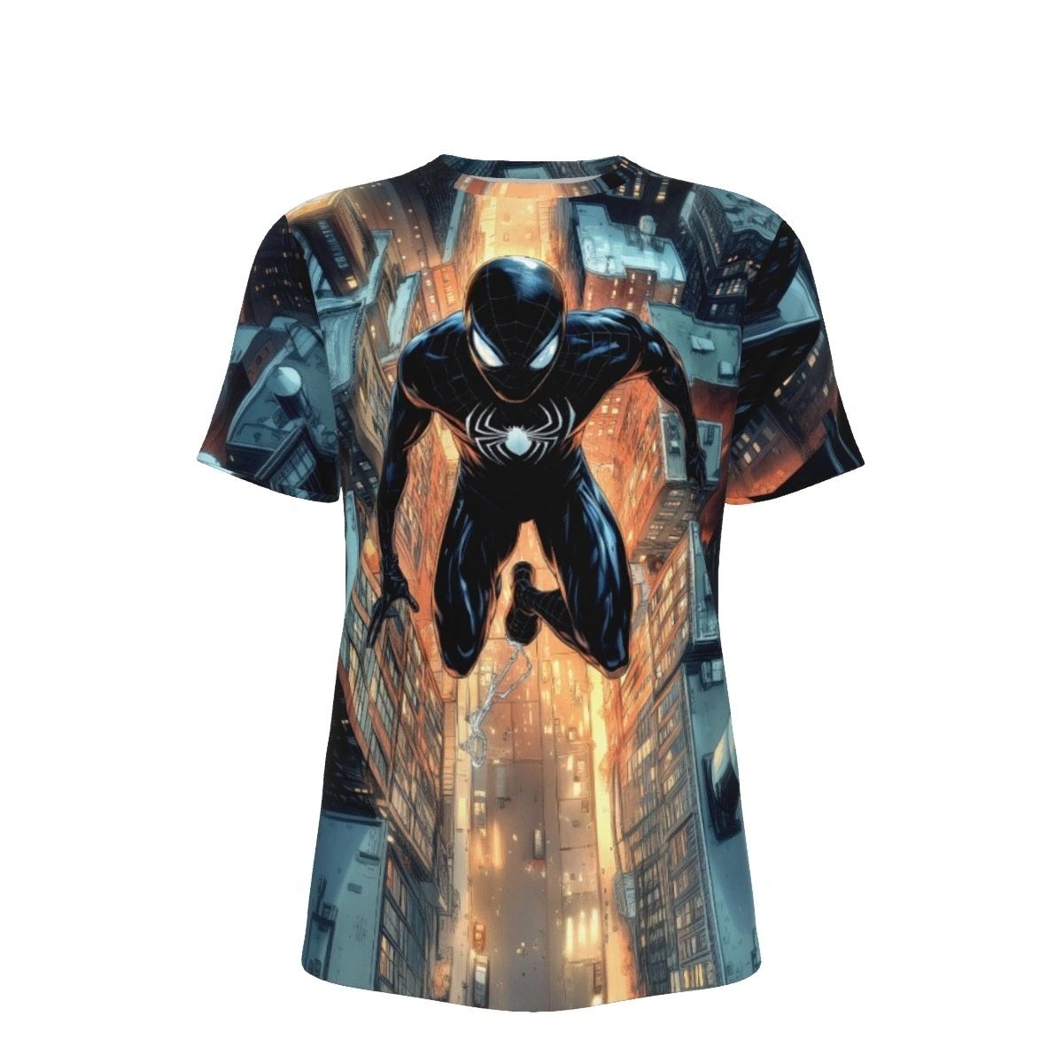 SPIDERMAN FULL SWING ALL OVER PRINT SHIRT AND TANK TOP-BLACK COSTUME