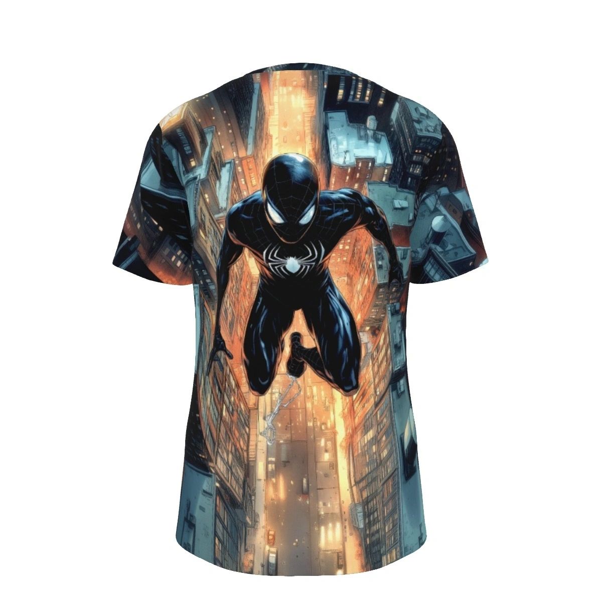 SPIDERMAN FULL SWING ALL OVER PRINT SHIRT AND TANK TOP-BLACK COSTUME