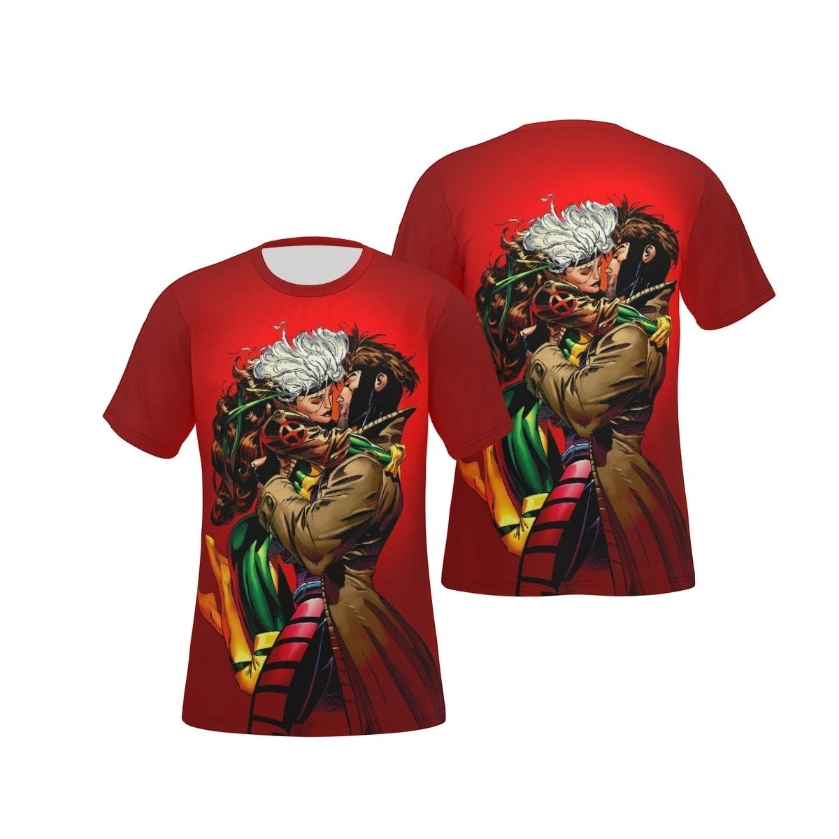 GAMBIT ROGUE KISS ALL OVER SHIRT AND TANK TOP - VALENTINES