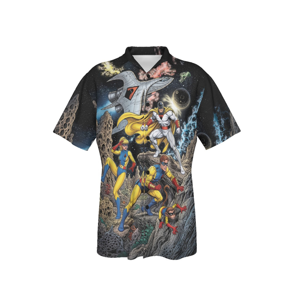 SPACE GHOST GO All Over Print Shirt & Tank Top - ORIGINAL ART BY EKA