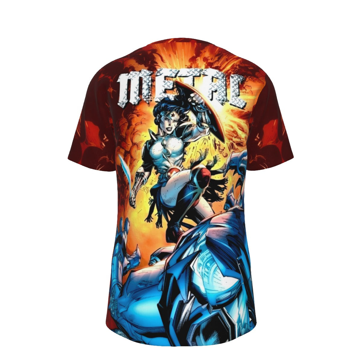 DARK KNIGHT METAL WONDER WOMAN ALL OVER PRINT SHIRT AND TANK TOP