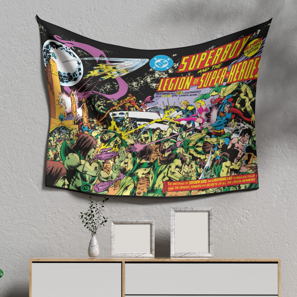 SUPERBOY AND LEGION TABLOID TAPESTRY