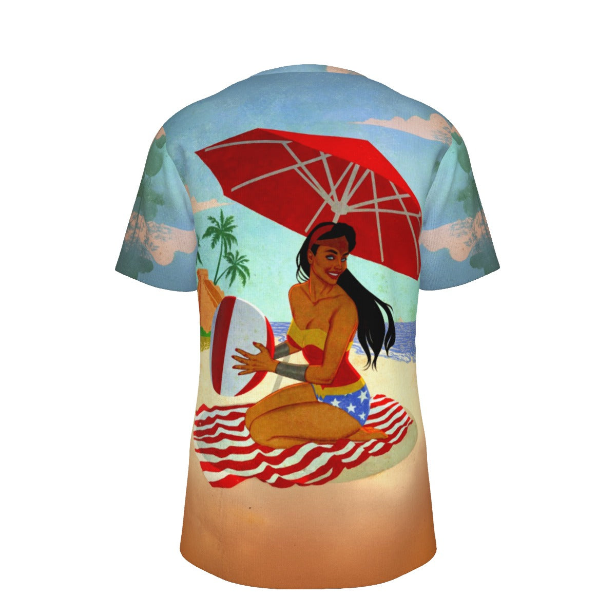 WONDER WOMAN PIN UP All Over Print Shirt & Tank Top- JENNY FRISON ART