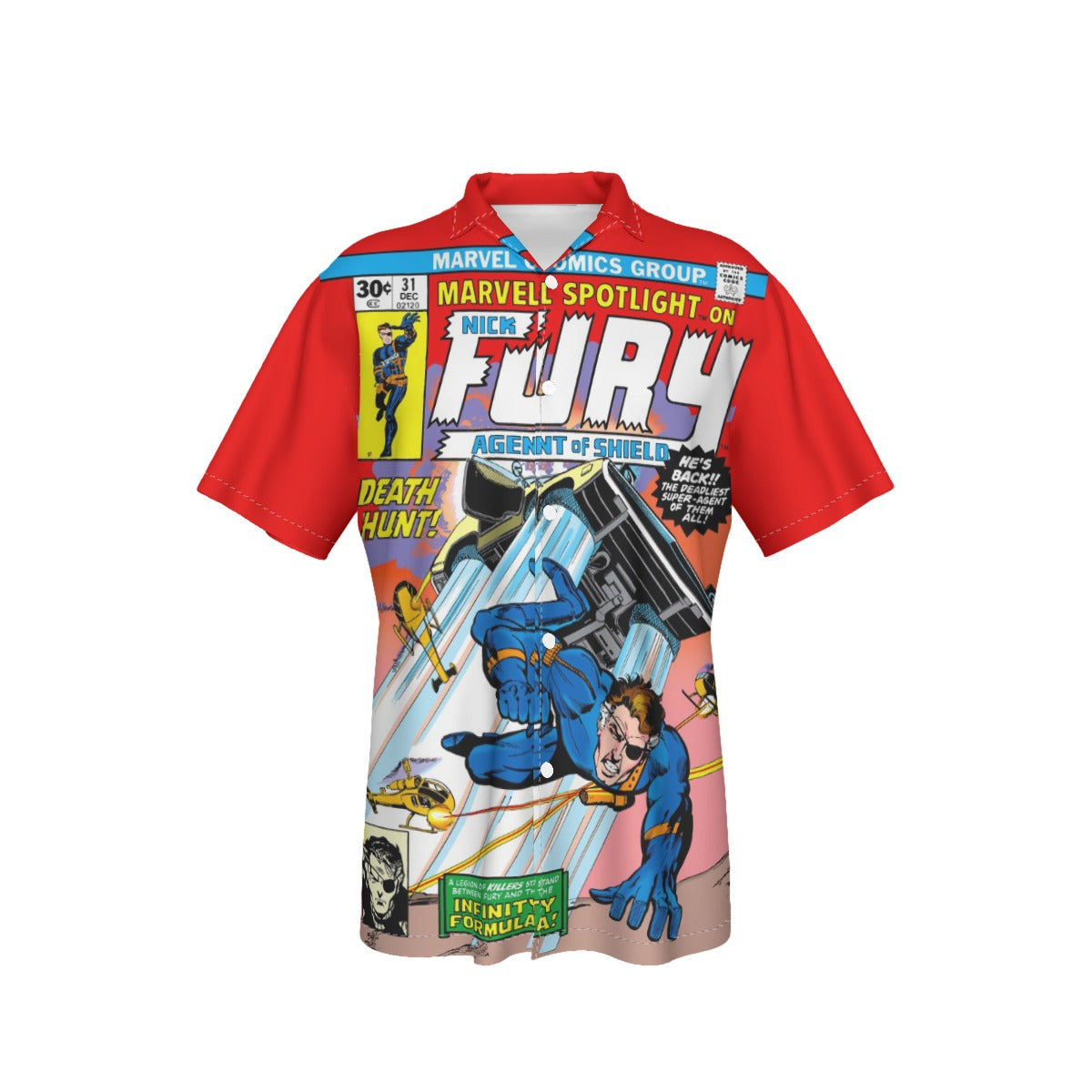MARVEL SPOTLIGHT 31 ALL OVER PRINT SHIRT AND TANK TOP - NICK FURY