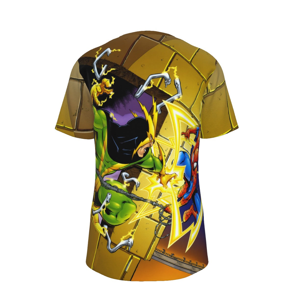 ELECTRO VS SPIDERMAN PIN UP OVER PRINT SHIRT AND TANK TOP