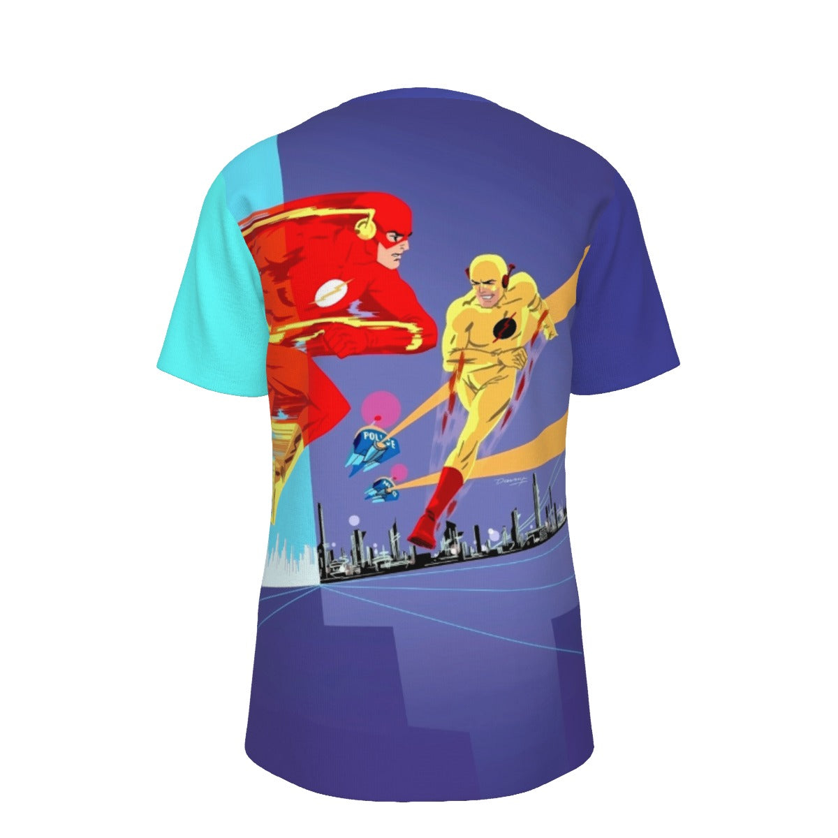 FLASH VS REVERSE FLASH ALL OVER PRINT SHIRT AND TANK TOP - DARWYN COOKE