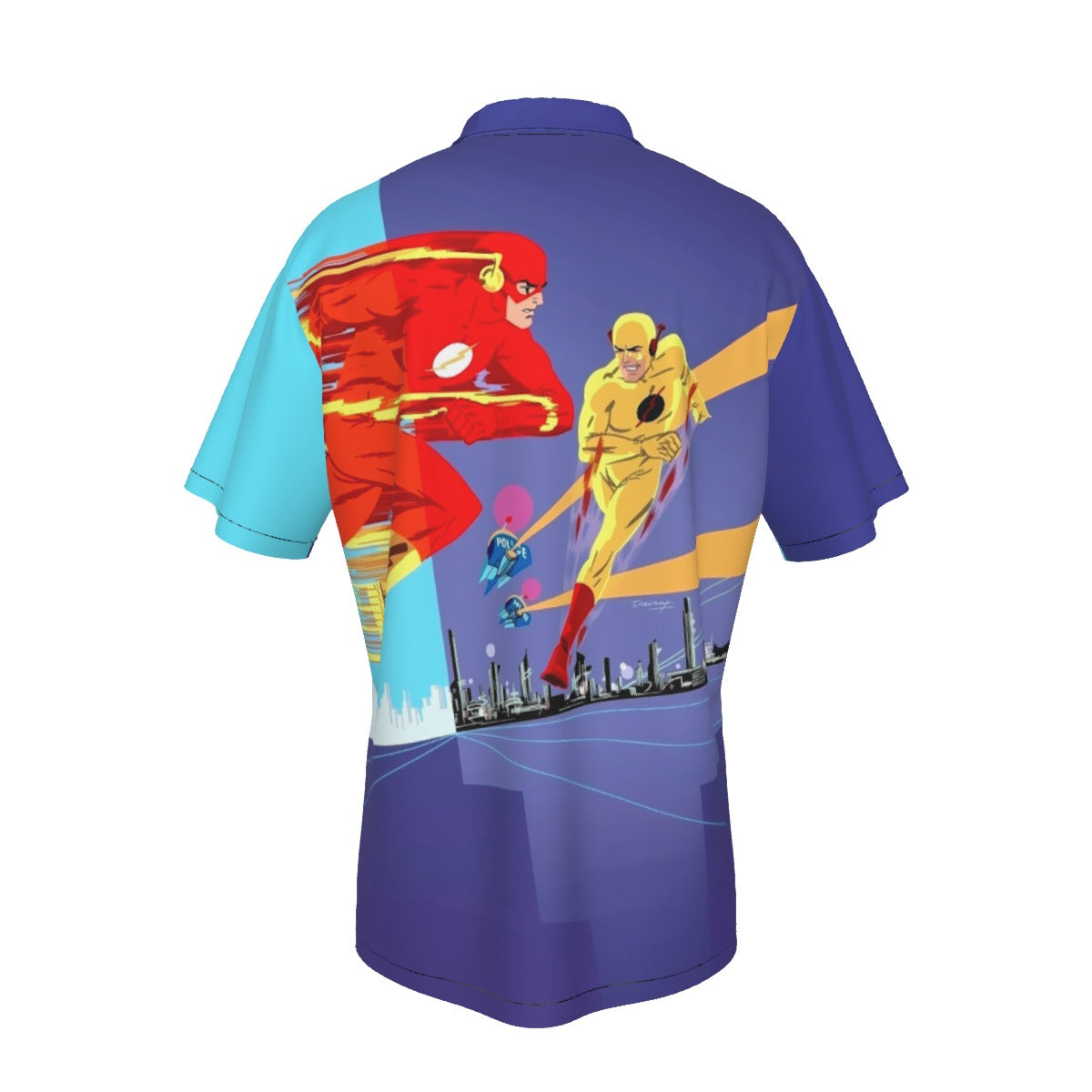 FLASH VS REVERSE FLASH ALL OVER PRINT SHIRT AND TANK TOP - DARWYN COOKE