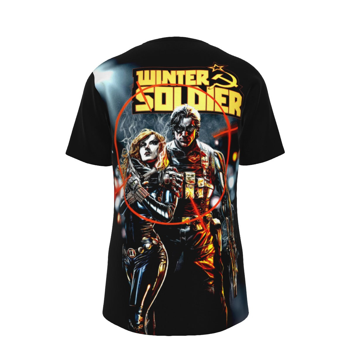 WINTER SOLDIER 2 OVER PRINT SHIRT AND TANK TOP - BLACK WIDOW
