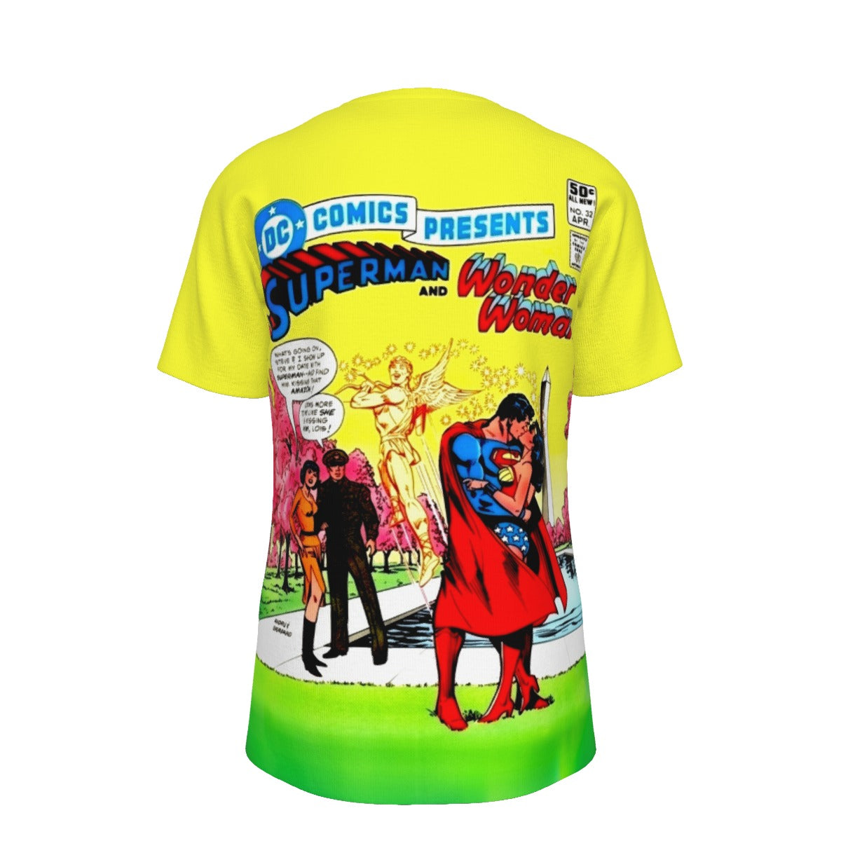 DC COMICS PRESENTS 32  ALL OVER PRINT SHIRT AND TANK TOP - SUPERMAN WONDER WOMAN