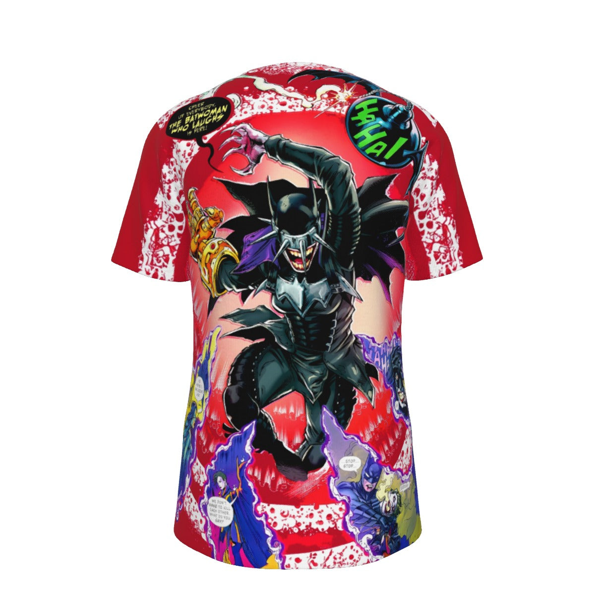 BATWOMAN WHO LAUGHS PIN UP OVER PRINT SHIRT AND TANK TOP