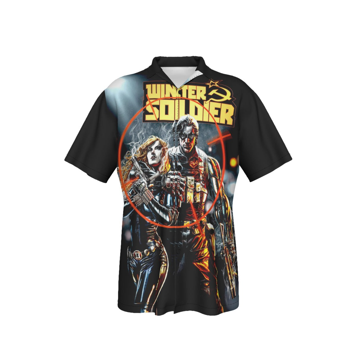 WINTER SOLDIER 2 OVER PRINT SHIRT AND TANK TOP - BLACK WIDOW