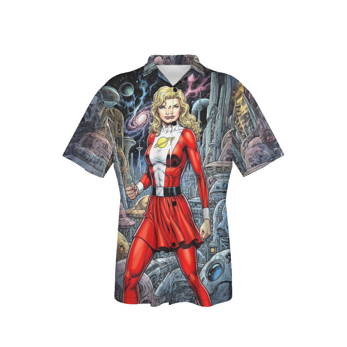 SATURN GIRL CLASSIC READY OVER PRINT SHIRT AND TANK TOP - ORIGINAL ART