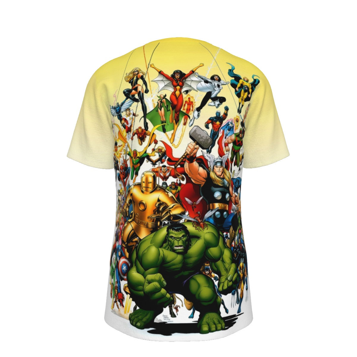 MARVEL SUPERHEROES BY ARTHUR ADAMS ALL OVER PRINT SHIRT AND TANK TOP
