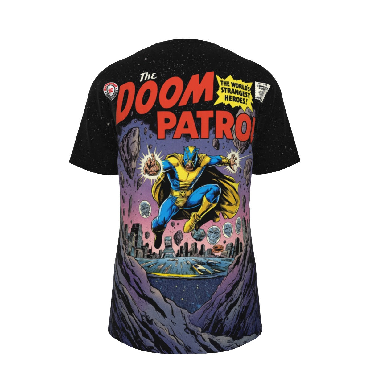 MENTO READY DOOM PATROL 91.5 COVER MOCK UP READY OVER PRINT SHIRT AND TANK TOP