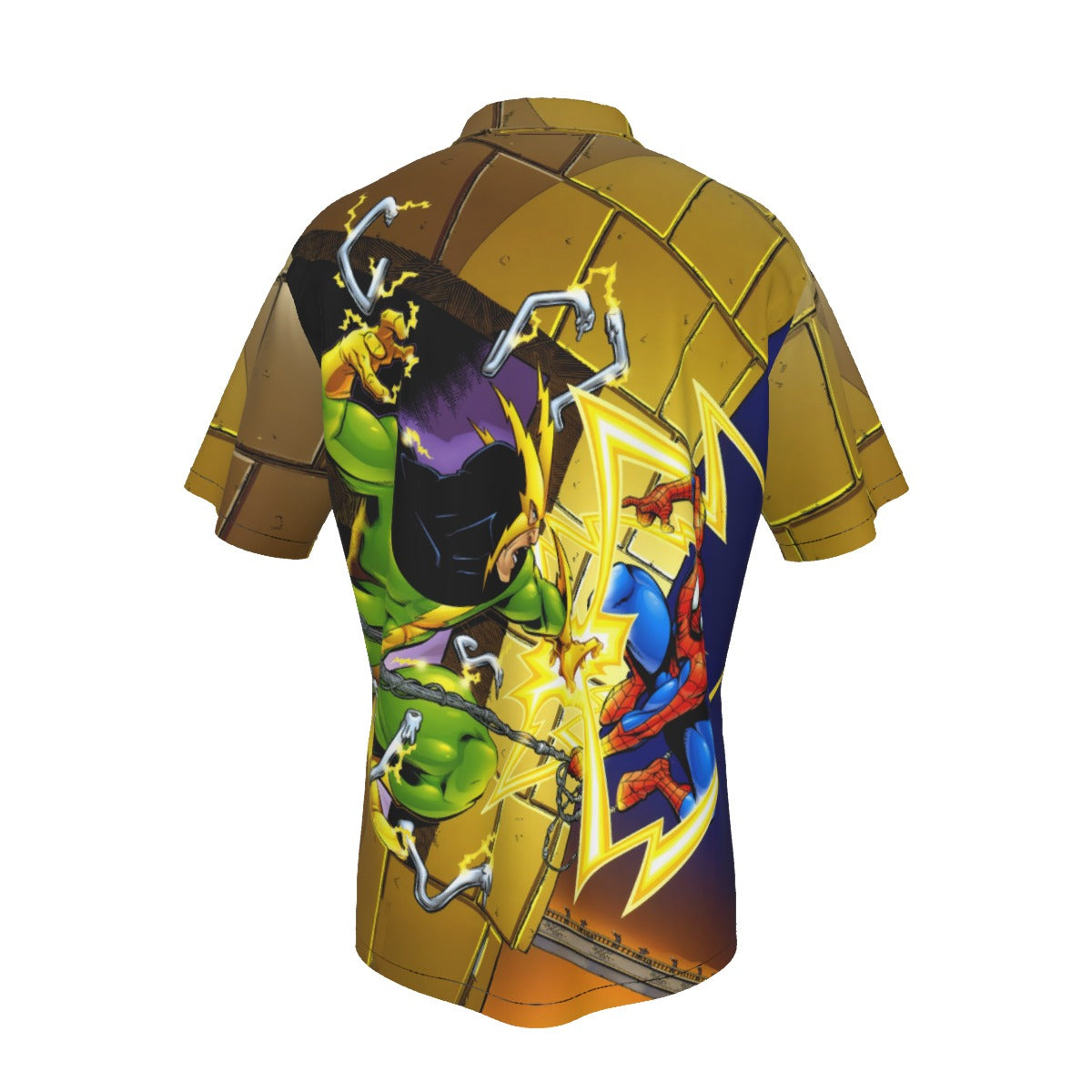 ELECTRO VS SPIDERMAN PIN UP OVER PRINT SHIRT AND TANK TOP