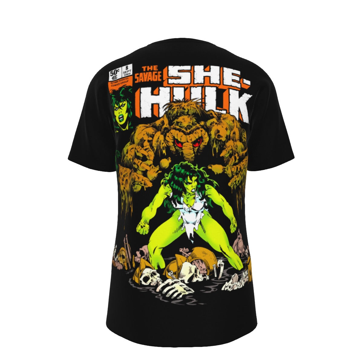 SAVAGE SHE-HULK 78 OVER PRINT SHIRT AND TANK TOP- MICHAEL GOLDEN ART