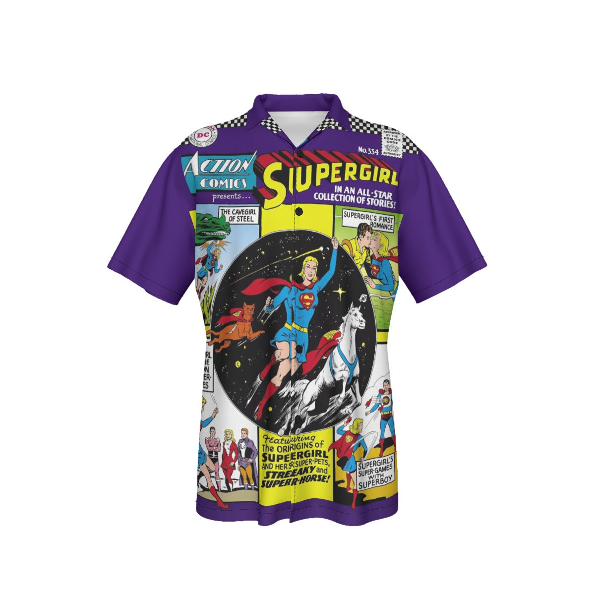 ACTION 334 All Over Print Shirt & Tank Top - SUPERGIRL