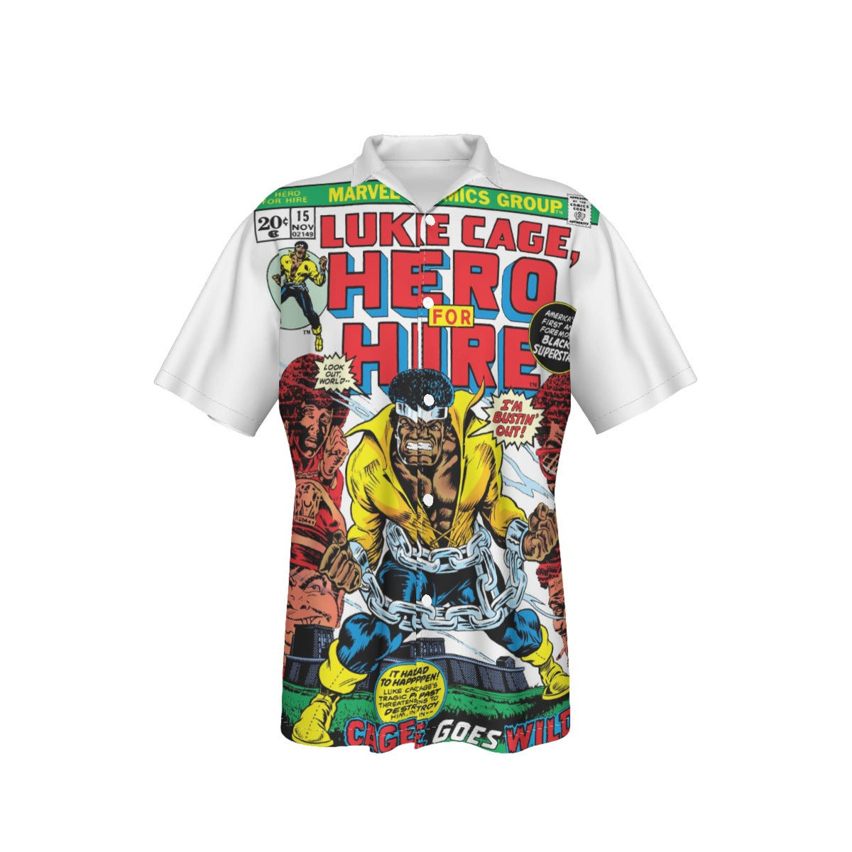 LUKE CAGE POWERMAN 9  Over Print Shirt & Tank Top