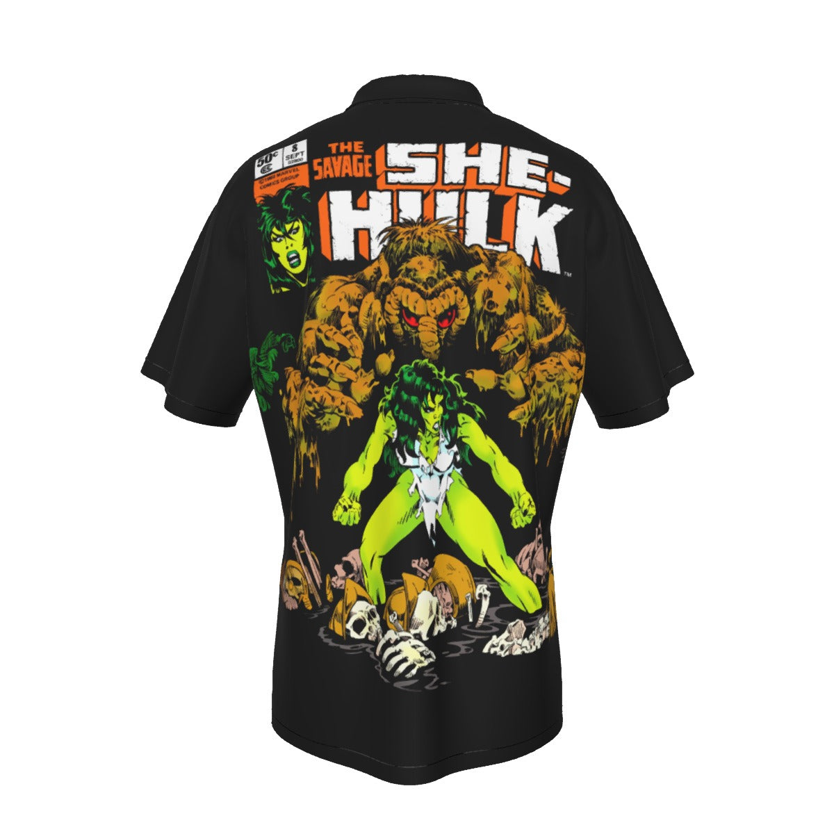 SAVAGE SHE-HULK 78 OVER PRINT SHIRT AND TANK TOP- MICHAEL GOLDEN ART