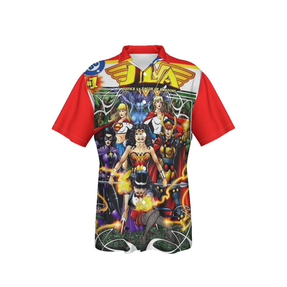 JLA CYBERFORCE ALL OVER PRINT SHIRT AND TANK TOP
