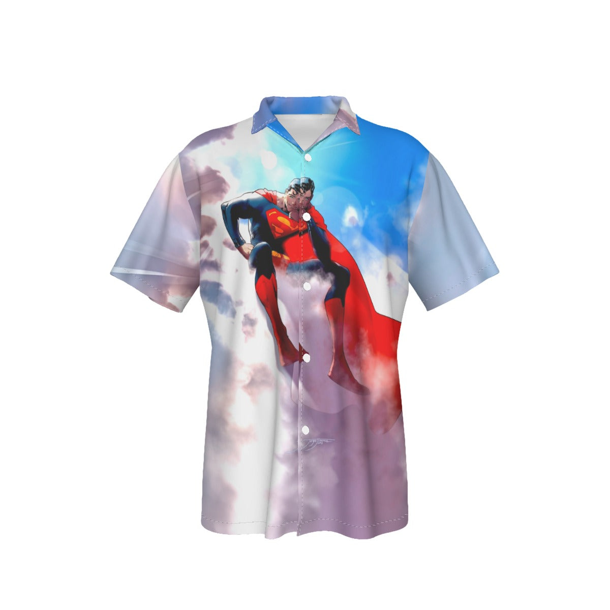 SUPERMAN IN THE CLOUDS All Over Print Shirt & Tank Top  - JORGE JIMENEZ ART