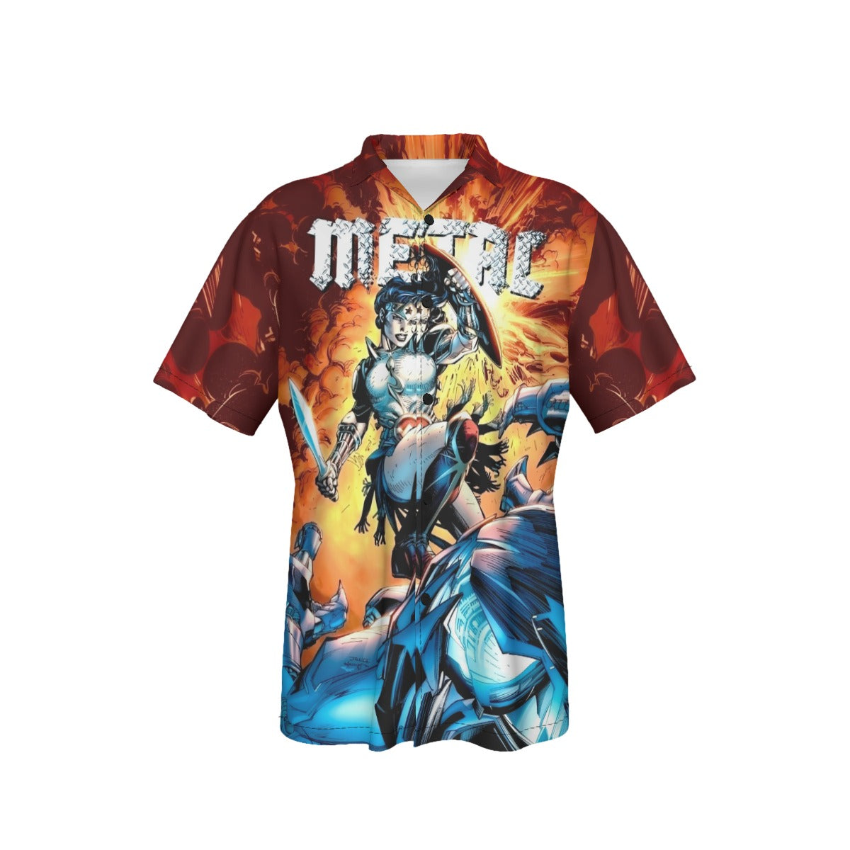 DARK KNIGHT METAL WONDER WOMAN ALL OVER PRINT SHIRT AND TANK TOP