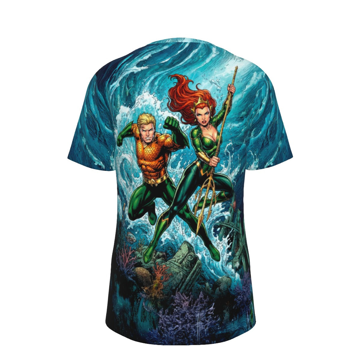 AQUAMAN MERA GO All Over Print Shirt & Tank Top - ORIGINAL ART