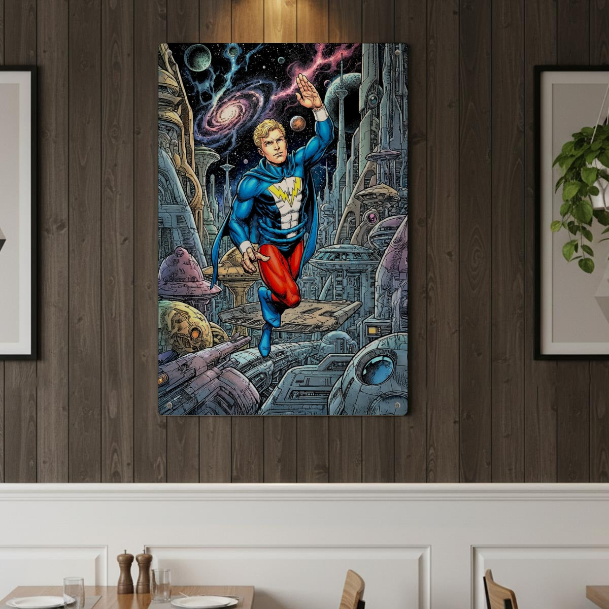 LIGHTNING LAD GO METAL WALL PLATE - ORIGINAL ART