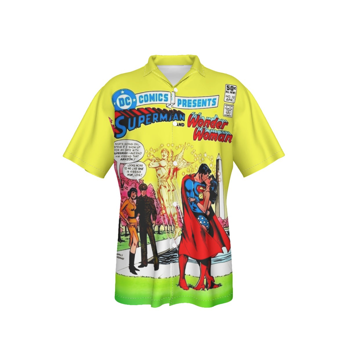 DC COMICS PRESENTS 32  ALL OVER PRINT SHIRT AND TANK TOP - SUPERMAN WONDER WOMAN