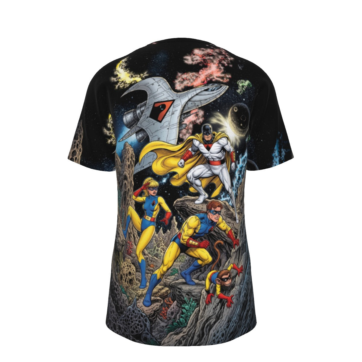 SPACE GHOST GO All Over Print Shirt & Tank Top - ORIGINAL ART BY EKA