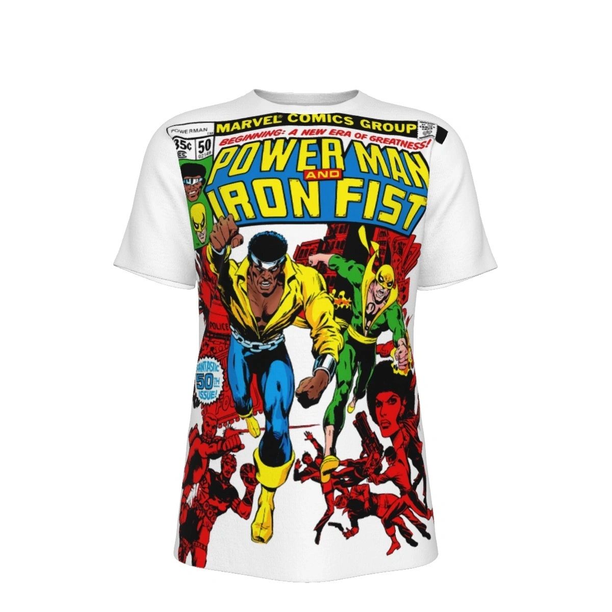POWER MAN IRON FIST 50 ALL OVER SHIRT AND TANK TOP