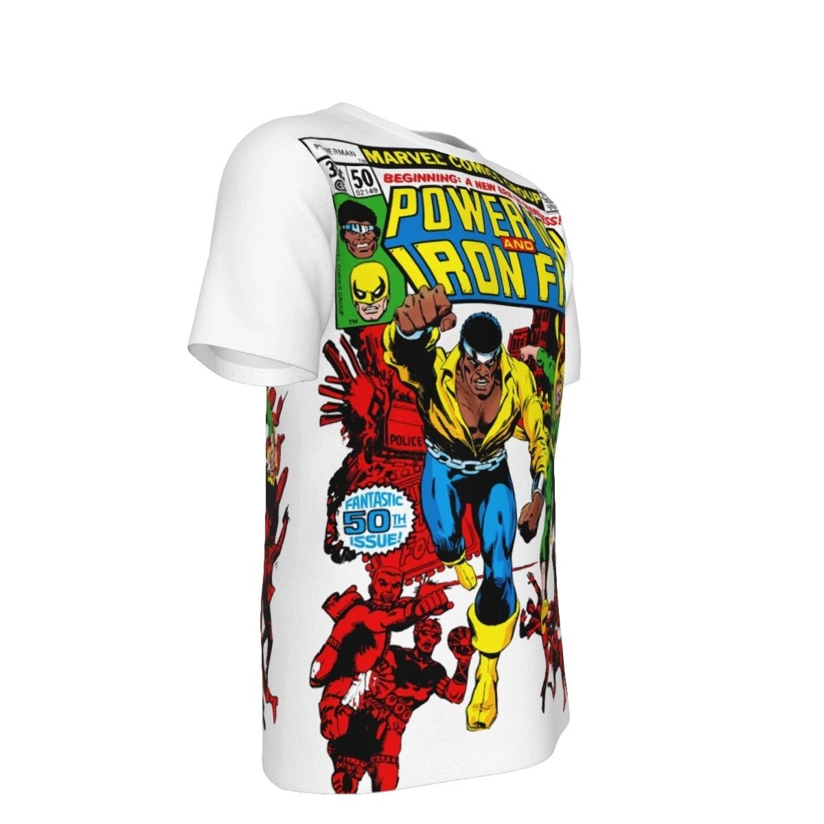 POWER MAN IRON FIST 50 ALL OVER SHIRT AND TANK TOP
