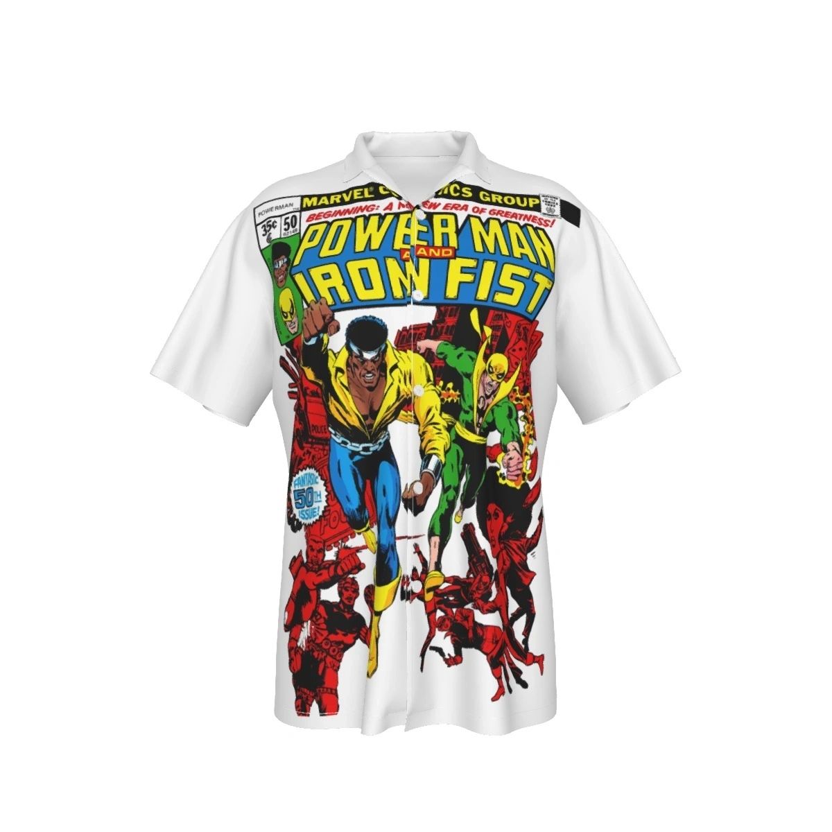 POWER MAN IRON FIST 50 ALL OVER SHIRT AND TANK TOP
