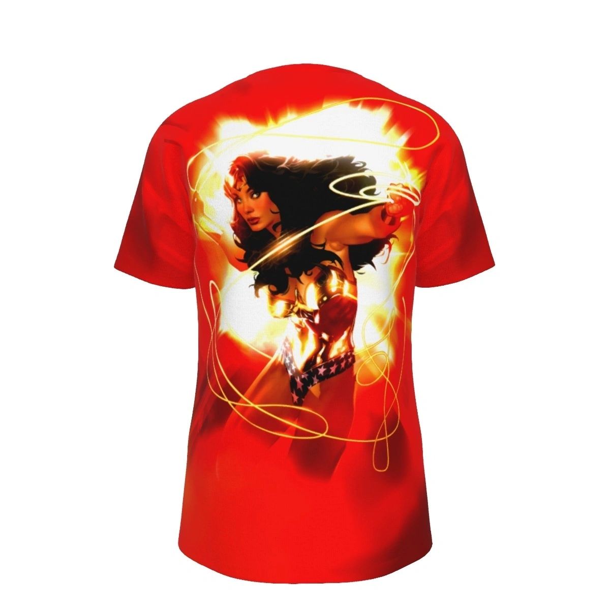 WONDER WOMAN RED ALL OVER PRINT SHIRT AND TANK TOP - ADAM HUGHS