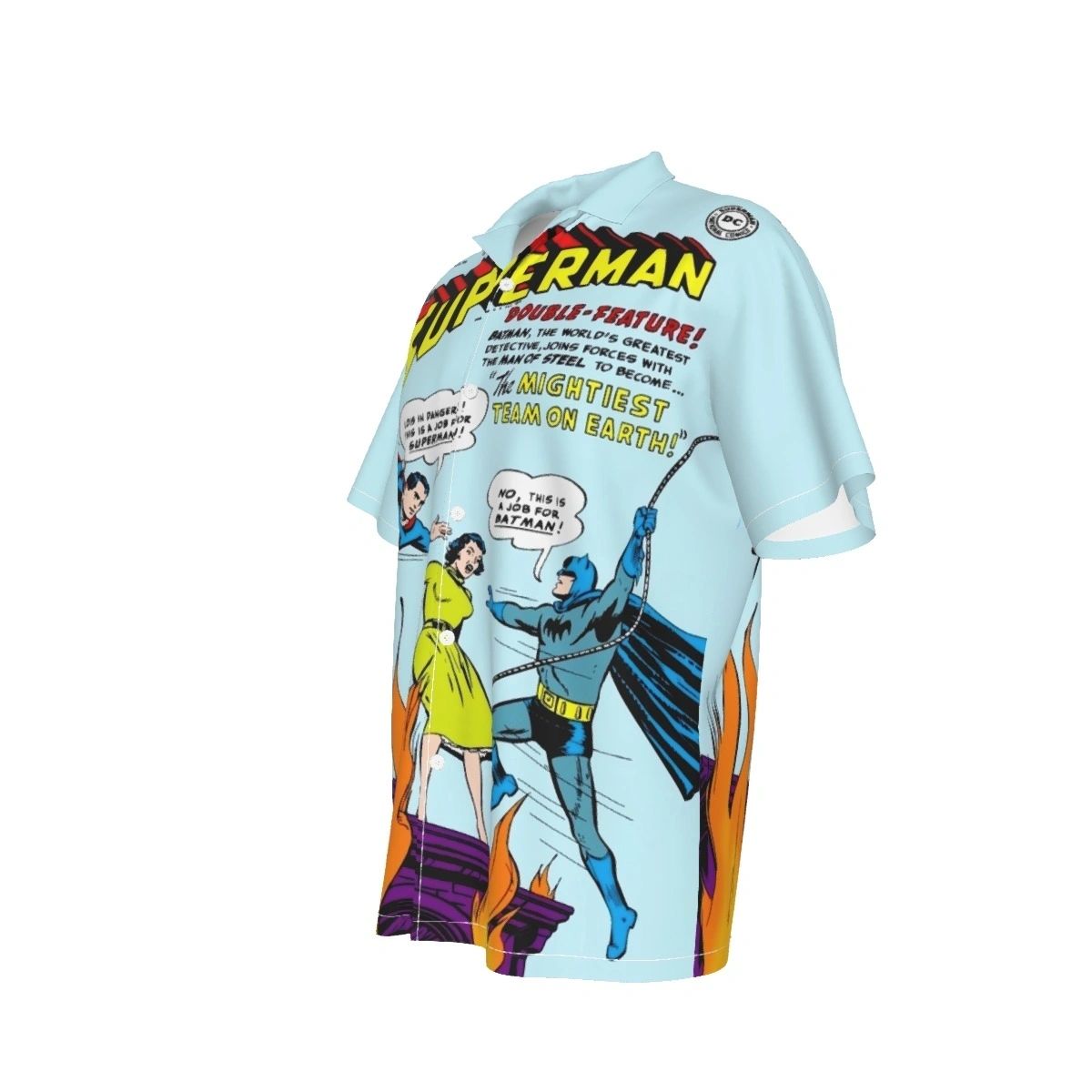 SUPERMAN 76 ALL OVER PRINT SHIRT AND TANK TOP - SUPERMAN MEETS BATMAN FOR THE 1ST TIME