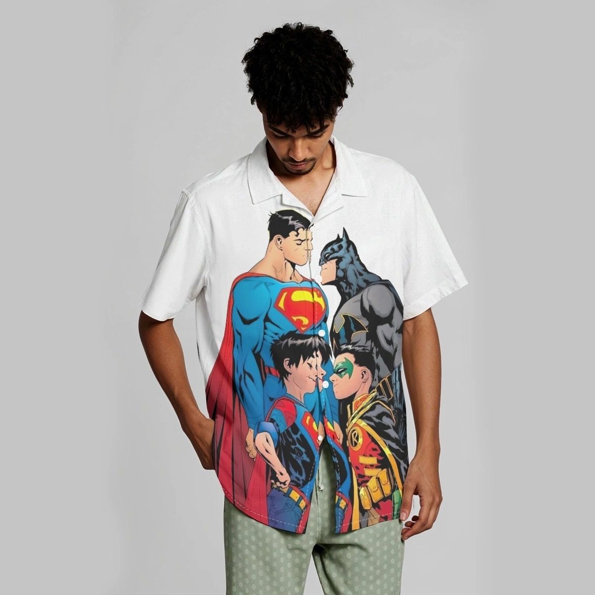 SUPERMAN BATMAN AND SONS ALL OVER PRINT SHIRT AND TANK TOP