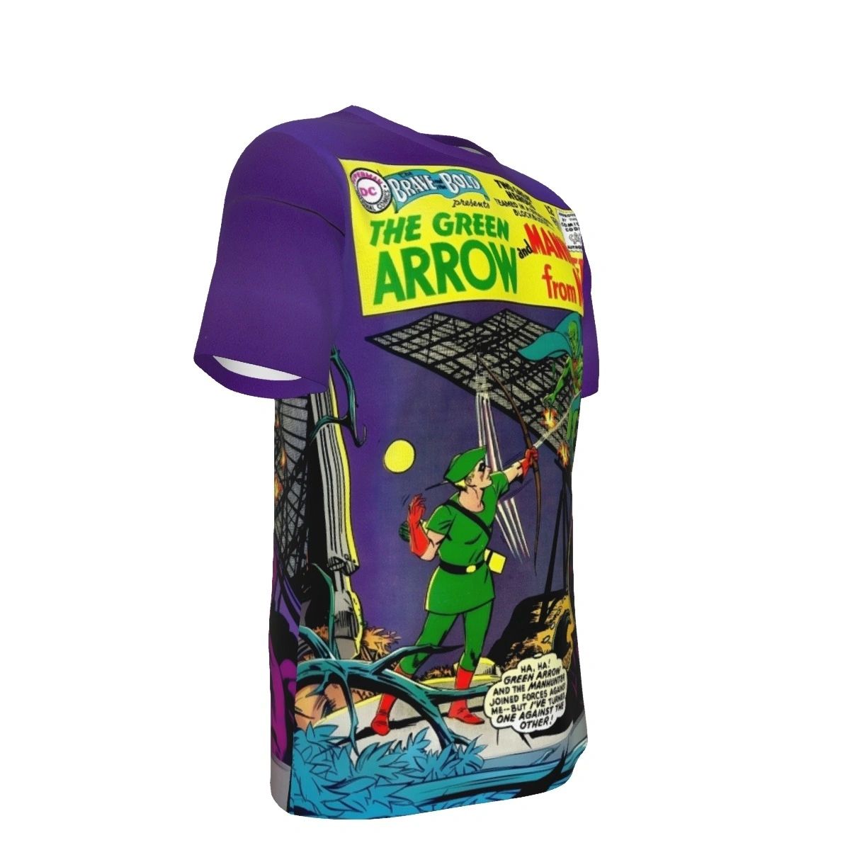BRAVE AND THE BOLD 50 ALL OVER PRINT SHIRT AND TANK TOP - MARTIAN MANHUNTER GREEN ARROW