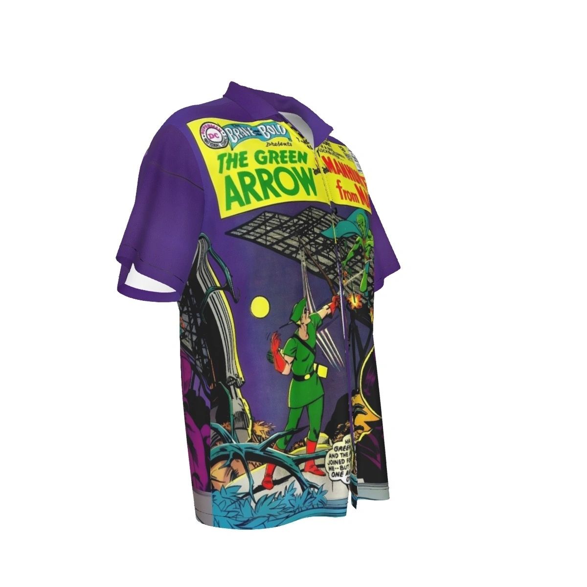 BRAVE AND THE BOLD 50 ALL OVER PRINT SHIRT AND TANK TOP - MARTIAN MANHUNTER GREEN ARROW