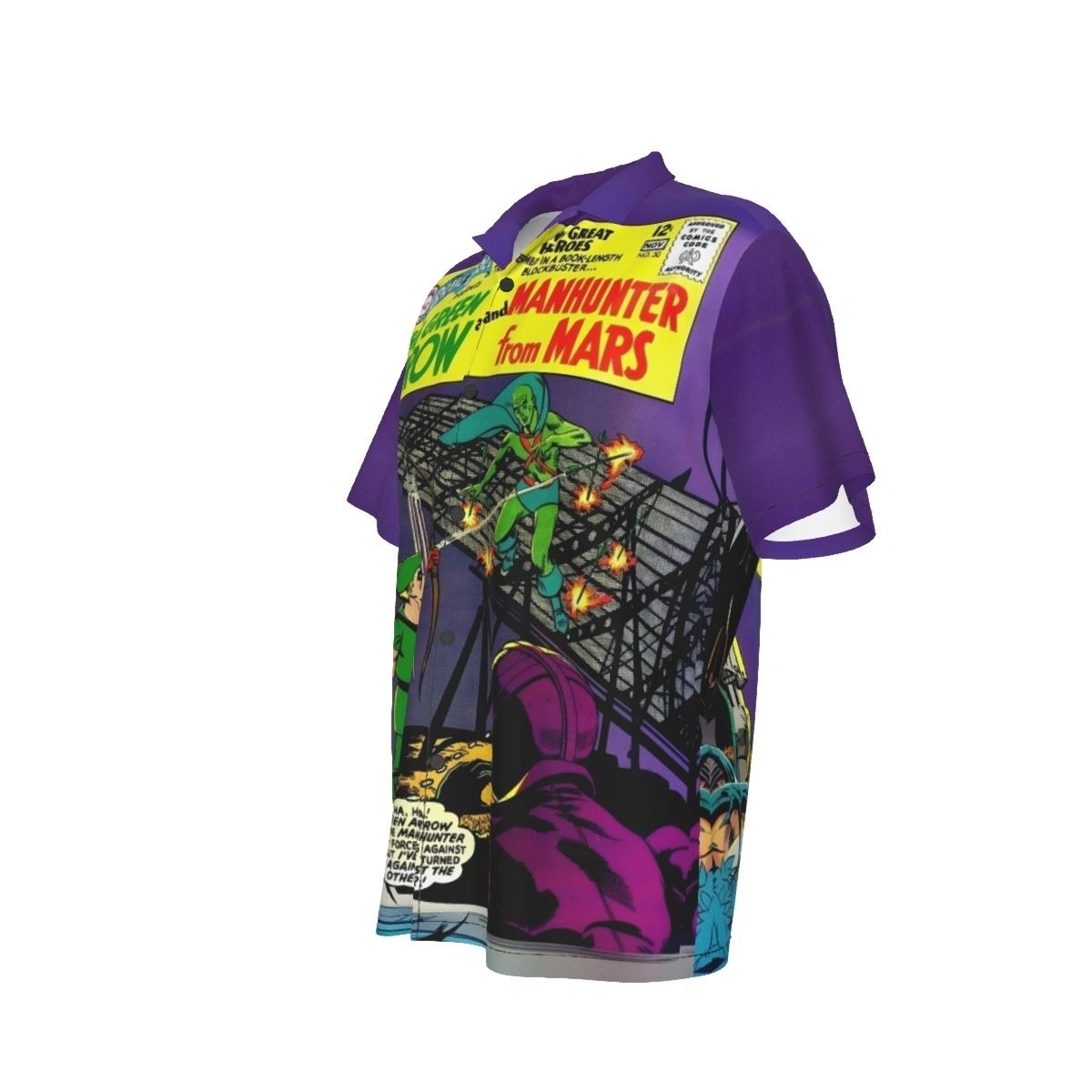 BRAVE AND THE BOLD 50 ALL OVER PRINT SHIRT AND TANK TOP - MARTIAN MANHUNTER GREEN ARROW